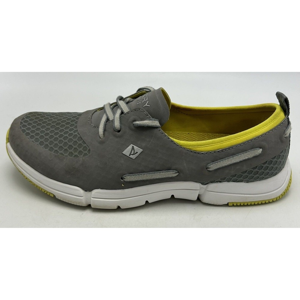 Paul Sperry Sneakers Womens 7 M Ripple Top-Sider Mesh Shoes Lace Up Gray Casual